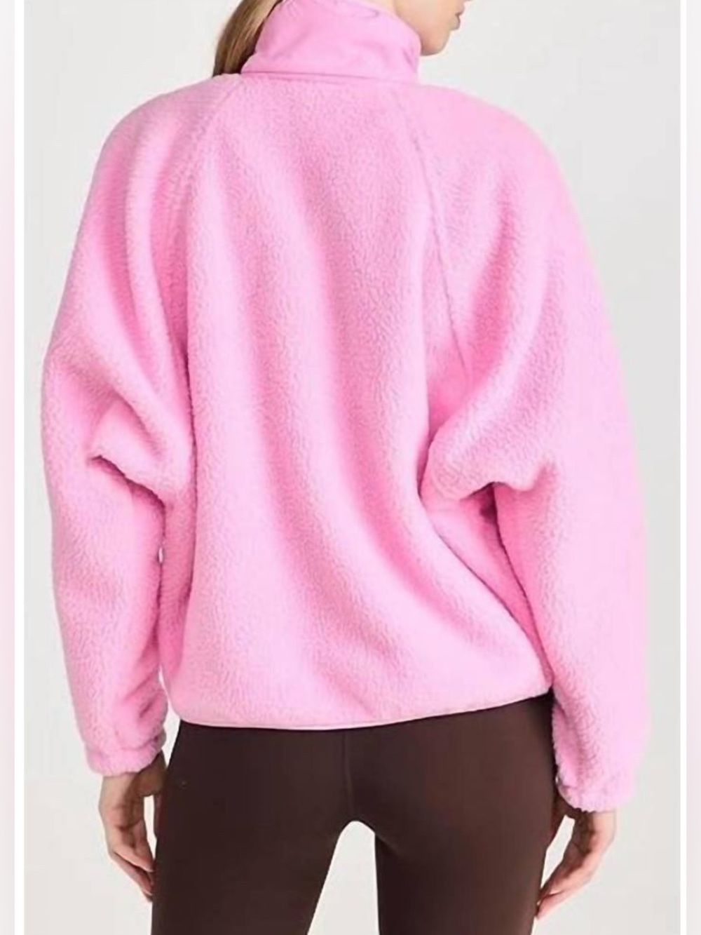NEW Free People FP Movement Hit The Slopes fleece jacket in pink - Picture 3 of 7